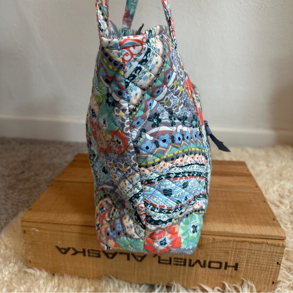 Vera Bradley Citrus Paisley small zipper tote cotton bag - Picture 5 of 12